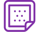 Purple square Tegaderm™ pad icon